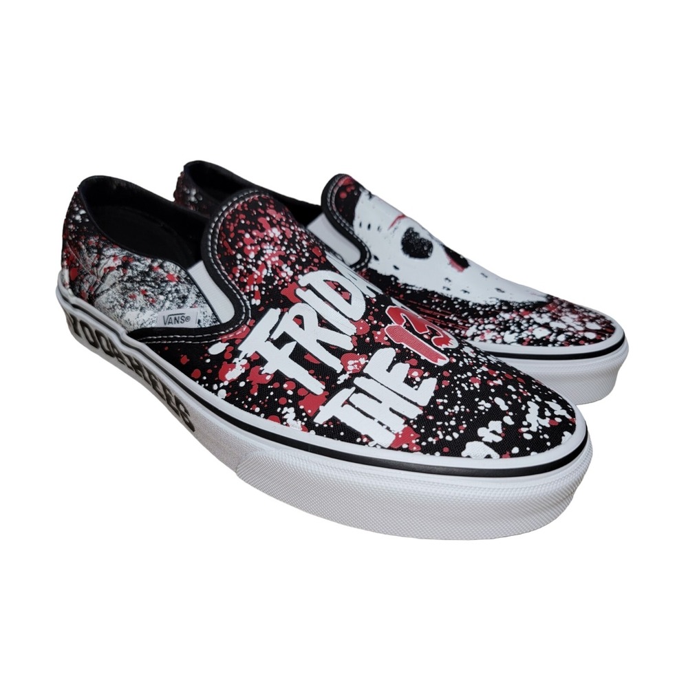 Vans x House of Terror Friday the 13th Jason Voorhees Slip On Shoes Size 11 New